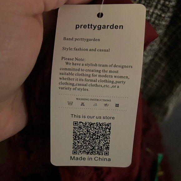 NWT Elegant Burgundy Halter Maxi Dress Tiered Semi-Sheer Perfect Evening Large - Picture 13 of 16